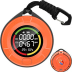 Portable Carbon Monoxide Detector for Travel：4-in-1 CO2 Monitor for Home - 1000mAh Battery Mini CO Carbon Dioxide Alarm with Temperature(°F) & Humidity for RV Hotel Camping- Orange