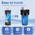 ICEPURE 10"X4.5",1 Microns Whole House Sediment Activated Carbon Water Filter Compatible with Dupont WFHDC8001, EP Series,EPM Series, CB-BB-10, GE FXHTC, GXWH40L, GXWH35F, GNWH38S, CTO10BB,2PACK