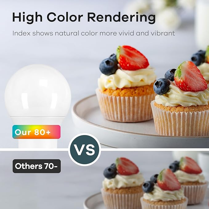 Linkind A19 LED Light Bulbs Dimmable, 60W Equivalent, Energy Efficient 9W, 2700K, 800 Lumens, E26 Standard Base, Lighting for Bedroom Living Room Home Office, 6 Packs