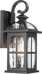 Darkaway Outdoor Wall Light Exterior Light Fixture with Water Ripple Glass, Aluminum Outside Lights Sconces Exterior Lighting for House Porch Patio Doorway Garage