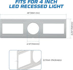OHLECTRIC 48 Pack – New Construction Mounting Plate for 4 Inch LED Downlight – Slim Steel Rough in Plate/Bracket – Made of Galvanized Steel Recessed LED Light Plate -Slim Light Kit Bracket