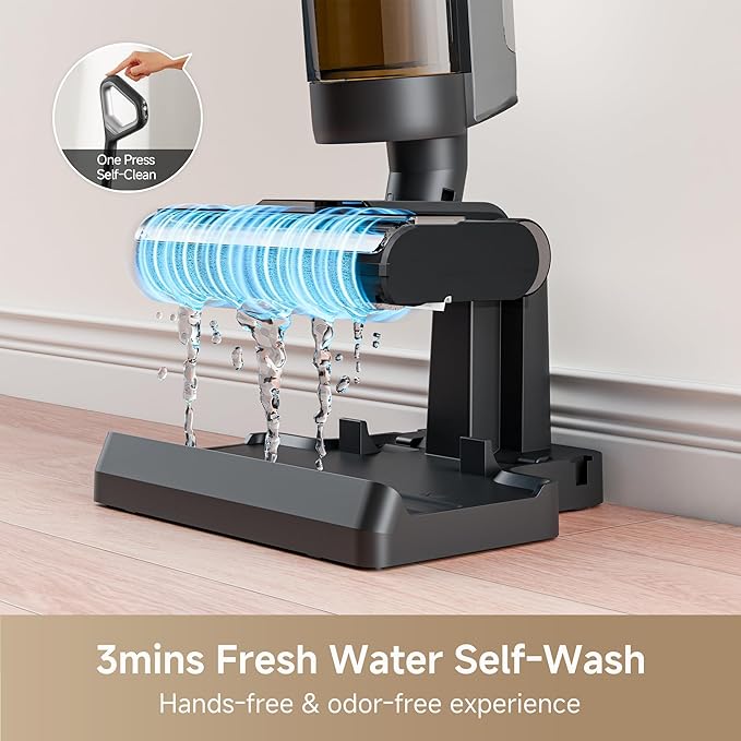 DREAME G10 Combo Wet Dry Vacuum Cleaner, Floor Cleaner Mop 2-in-1 Cordless Vacuum for Multi-Surface, Up to 50 Mins Runtime, One-Step Self Cleaning, Lightweight for Hard Floor