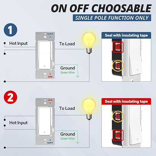 ThunderWay Digital Dimmer Light Switch, Single Pole/3-Way LED Slide Dimmer, for 300W Dimmable LED/CFL Lights and 700W Incandescent/Halogen, Wall Plate Included, 5 Pack, Matte White