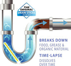 SANI 360° Sani Sticks Drain Cleaner and Deodorizer | Non-Toxic, Enzyme Formula to Eliminate Odors and Helps Prevent Clogged Drains | Septic Tank Safe (72 Count, Lemon)