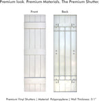 Board & Batten Vinyl Shutters (1 Pair) | 14.5"x55" (4-Board) - Dover White/Paintable | Exterior Window Shutters | Includes Mounting Hardware | Simple Installation | Made in USA