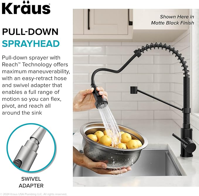 KRAUS Bolden Touchless Sensor Commercial Style 2-Function Single Handle Pull Down Kitchen Faucet in Spot-Free Antique Champagne Bronze, KSF-1610SFACB