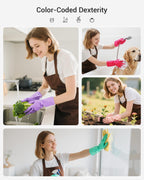 ThxToms 4 Pairs Latex Free Nitrile Cleaning Gloves, Reusable Rubber Free Gloves for Household Cleaning, Flexible and Non-Slip