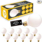 GoodBulb 25-Watt Frosted G25 Light Bulbs Incandescent Restaurant Bulb E26 Medium Base 2700K Warm White 175 Lumens Restaurant Light Bulbs Pack of 10 Bulbs