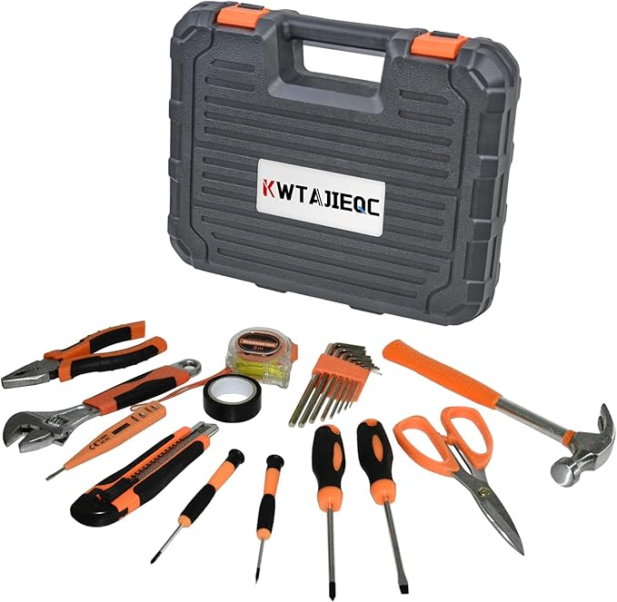 Home Repair Tool Set Hand Tool Kit,Professional Outdoor Tool Accessories Set,Small Household Repairs Tool Set With Plier,Screwdriver Set,Hammers,Spanners,Precision Knife, With Portable Storage Case