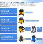 5 Pack DXVA19-4111, DXVA19-4101 Vacuum Bags for DEWALT 6 to 10 Gallon Wet/Dry Vacuum, Disposable Shop Vac Bags, Dust Collection Bag Replacement