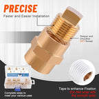 18PCS Brass Pipe Fitting,1/8" 1/4" 3/8" 1/2" 3/4" NPT Male Square Head Plug Brass Cored Plugs Fittings for Boat,Gas,Drain Plug