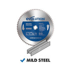 Evolution Power Tools 14BLADEST Blade for Cutting Mild Steel, For Circular and Chop Saws, No Heat, No Burrs & Virtually No Sparks, Carbide-Tipped TCT Blade For Cold Metal Cutting,14-Inch x 66-Tooth