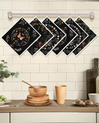 6 Pack Swedish Dishcloths for Kitchen - Reusable Dish Cloths for Washing Dishes Absorbent Cute Funny Kitchen Towels Cleaning Sponge, Moon Butterfly