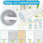 4 Pack Window Security Bars 15.7"-27.5" Adjustable Sliding Glass Door Lock Bars Window Stopper Safety Stick Lock Bars with Rubber Tips for Home, 2.2 cm in Diameter