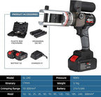 SL-240 90KN Hydraulic Crimping Pliers, Electric Cable Cutter with Large-Capacity Battery 21V/4.0Ah, Handheld Hydraulic Hose Crimping Tool for Commercial Home Use (w/2 Battery & Charger),10-240