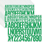 10 Sheets 780 Pcs Vinyl Letter & Number Stickers - Waterproof, Self-Adhesive for Mailbox, Door, Windows, Cars, Boats, Addressr (Green, 1in&2in)