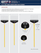 Standard Golf Garden Landscape Rake – 9” & 21" Head Garden Debris Rakes Combo | Elevate Your Outdoor Spaces with Precision and Efficiency | Ideal for Lawn and Garden Maintenance