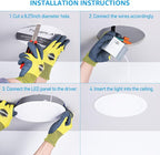 TORCHSTAR 8 Inch Ultra-Thin LED Recessed Ceiling Light with Junction Box, CRI90, 5000K Daylight, 18W High Brightness Dimmable Slim Canless Wafer Downlight, ETL & ES & FCC, Pack of 6