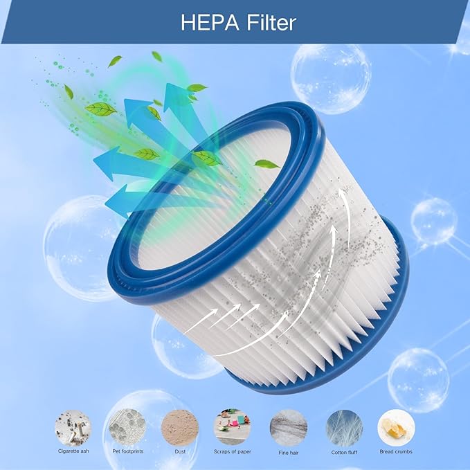 1-Pack Replacement HEPA Filters Compatible with Nilfisk ALTO Aero 21, 26, 31 Wet Dry Vacuum Cleaners