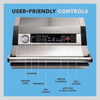 Avid Armor Vacuum Sealer A420 – 12" Wide Seal Bar for Wider Bags, Fits 50 ft Rolls, Seals Multiple Quart Bags, Food Saver for Kitchen Storage, Sous Vide, Marinating