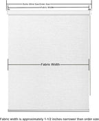 ALLBRIGHT 100% Blackout Roller Blinds Woven Shades with Striped Jacquard, Cordless Window Shades, UV Protection Fabric, Easy-Install for Indoor Home & Office, White Old, 51" W x 72" H