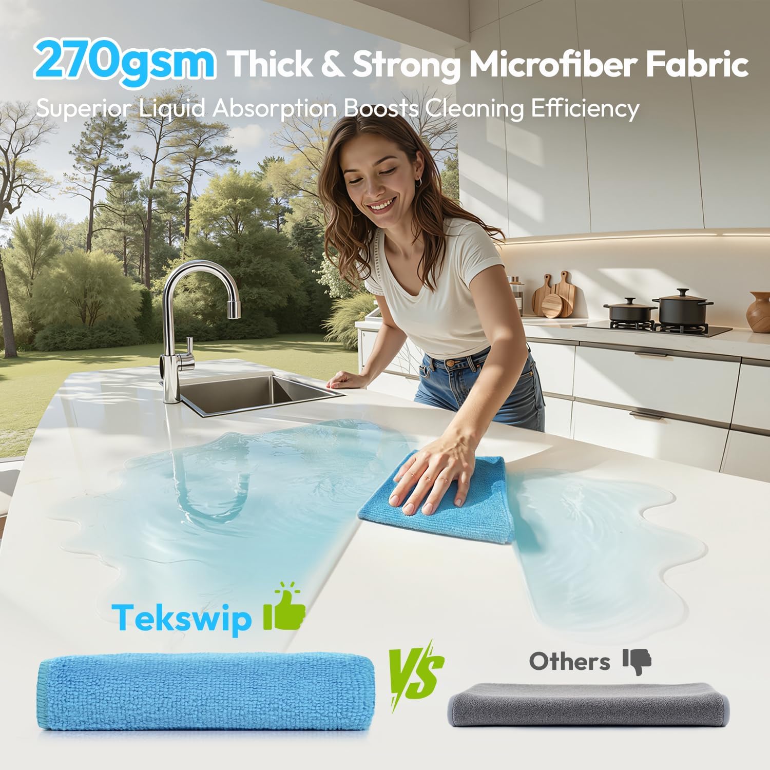 Microfiber Cloth Cleaning Towels (Mixed Color)