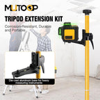 15.8Ft/4.8M Professional Laser Level Pole with Tripod & Mount - 1/4" & 5/8" Adapters, Adjustable Telescoping Laser Level Pole for Rotary/Line Lasers