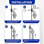 (3/4" Dia * 25 Feet) Yariwiz Flexible Electrical Conduit Liquid Tight PVC Conduit Kit with 3 PCS Coupling, 3 PCS Elbow and 7 PCS Strap, Sealtight Seal Flex Liquidtight Wire Outdoor Non Metallic Grey