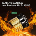 E26 to E17 Light Socket Adapter, Medium Screw E26 to Intermediate E17 Bulb Socket Adapter Converter, UL Listed (Black, 8)