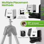 Laser Level, Self Leveling Green Cross Line Lazer Level, Lazer Leveler Tool for Picture Hanging with Brightness Adjustment, Magnetic Bracket Carrying Case Battery Included