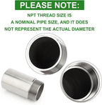 TAISHER 1PCS Stainless Steel Pipe Fittings, 1-1/4" NPT Male x 1-1/4" NPT Female Threaded, 6" Length Nipple Cast Pipe