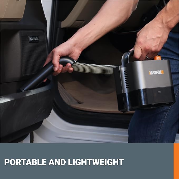 WORX WX030L 20V Power Share Cordless Cube Vac Compact Vacuum, Black