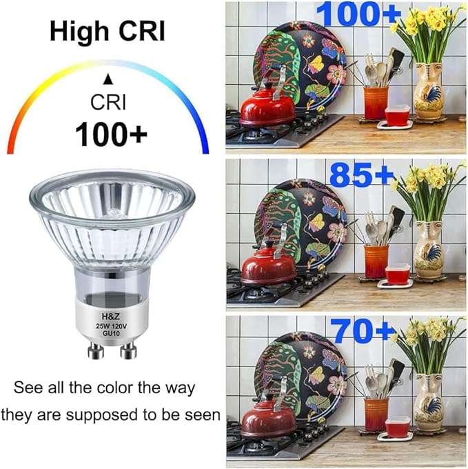 NP5 GU10 120v 25w Bulb Candle Warmer, 6pcs GU10+c 120v 25w Halogen Light Bulbs with Glass Cover, GU 10 Bulb Dimmable & Warm White, MR16 GU 10 Base for Candle Warmer Lighting Bulbs, Track Light Bulbs
