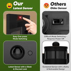 Upgraded Motion Sensor Outdoor Wall Light, Large Size Dusk to Dawn Porch Light Outdoor Wall Sconce Lantern, 3 Lighting Modes Exterior Lighting Fixture Wall Mount, Outside Light for House Garage, Black