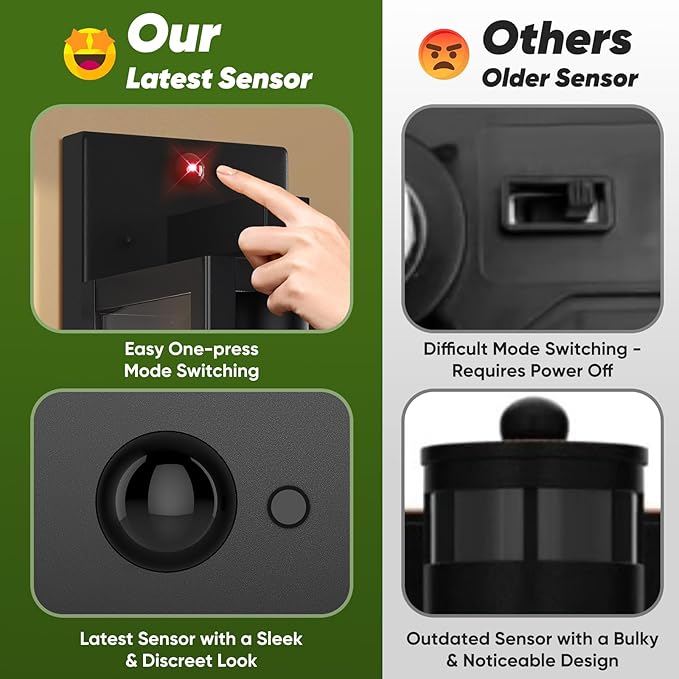 Upgraded Motion Sensor Outdoor Wall Light, Large Size Dusk to Dawn Porch Light Outdoor Wall Sconce Lantern, 3 Lighting Modes Exterior Lighting Fixture Wall Mount, Outside Light for House Garage, Black