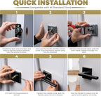 Mega Handles Prime Privacy Door Handle - 2 Pack Reversible Interior Black Door Handle, Heavy Duty Bed & Bath Door Handles with Privacy Door Lock, Fits All Standard Doors - Matte Black