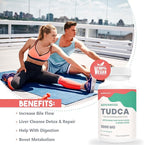 TUDCA Liver Supplements 1000mg - 180 Vegan Capsules,Milk Thistle Herbal Blend with Fulvic and Humic Acid for Liver,Digestive Health