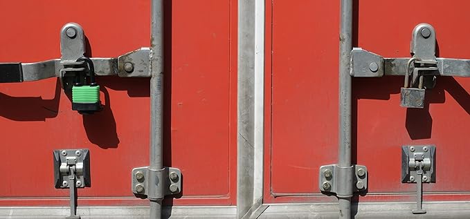 Colored Waterproof Padlocks, Heavy Duty Laminated Steel Body with Yellow Plastic Covered, Keyed Alike Outdoor Locks, Can Be Used as Lockout Tagout Lock, Long Padlocks, Pack of 12