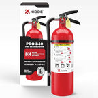 Kidde Commercial-Grade Fire Extinguisher for Office, Parking Garages, Rechargeable, 3A40BC