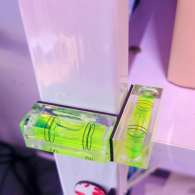 Magnetic Mini Small Bubble Level Tool Scope Square Pocket Long Stick On High Precision Horizontal (4pcs 1.6inch 40mmx17mmx15mm)