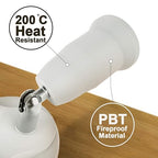 DiCUNO 3 in 1 E26 Light Socket Splitter Adapter, Standard Base LED Bulb Converter, 360 Degrees Adjustable 180 Degree Bendable, 3 Way Bulbs Socket Holder