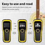 Stud Finder Wall Scanner, Advanced 5-in-1 Detector for Wood, Metal, Joists, Pipes, and AC Wires, New version Intelligent Chip, High-Definition LCD Display Screen & Audible Alarm (Light-Yellow)