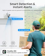 Dual Lens Security Cameras Wireless Outdoor, 2K Full HD Video, 360° View Pan/Tilt Home Security Camera with Color Night Vision, PIR Alarm, 2.4G/5G WiFi, Auto Tracking, 2-Way Audio, Easy to Install