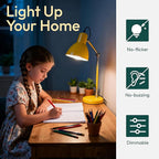 ALAMPEVER E26 LED Bulb 60W Equivalent, Dimmable B11 Candelabra Light Bulbs, 2700K Soft White, 450LM, Vintage Edison Style, Perfect for Ceiling Fans & Home Decor, 6 Pack