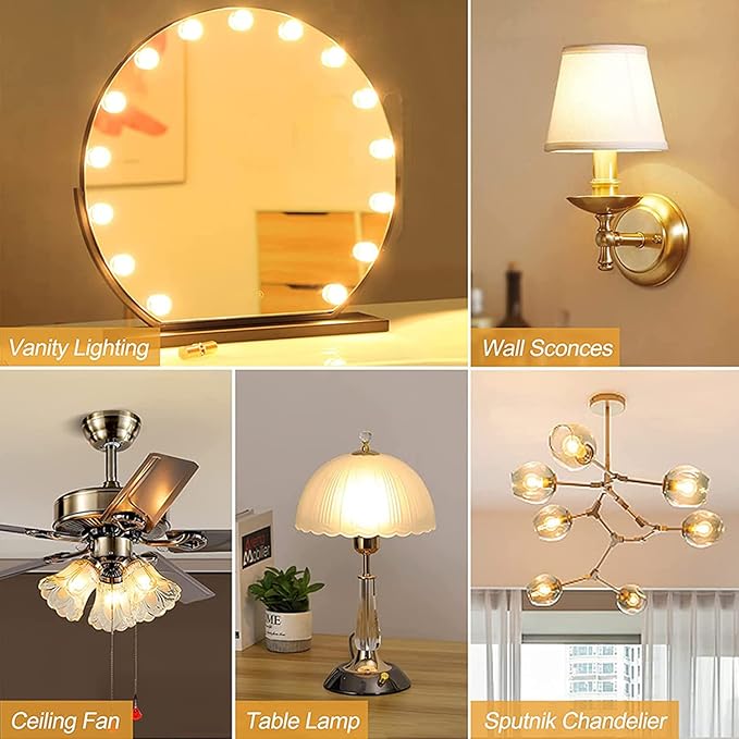 LEOOLS Dimmable G16.5 LED Bulbs,E26 Edison LED Light Bulbs,6W Equal 60 Watt Light Bulb,600lm,Amber Warm White 2700K,Globe Light Bulb for Pendant,Vintage LED Filament Edison Bulb With Decorative,6Pcs