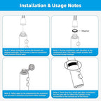 Hibbent Pull Out Sink Sprayer, 2 Function Kitchen Faucet Head, Bathroom Pull Down Spray Head with G1/2 or 13/16 Inch Male Connector, Matte Black