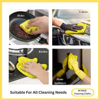 Microfiber Cleaning Cloth for Kitchen & households, Towels for Cars. (300gsm) (Pack of 24 Yellow)