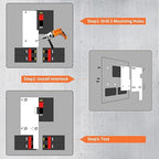 Generator Interlock Kit Compatible with GE General Electeric 150 or 200 Amp Panels 2-1/2 to 3-1/2 Inch Spacing Between Main and Branch Breaker