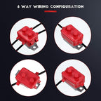 4 Pieces DC 12V - 24V Automatic Reset Circuit Breaker Circuit Breaker with Cover Stud Bolt for Automotive and More (50 Amp)