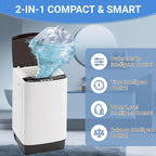 16lbs Portable Washing Machine, 2.0 Cu.Ft Full Automatic Washer and Dryer Combo with 8 Wash Programs, Compact Laundry Washer for Apartment, Dorm, RV, Small Spaces, Lavadora